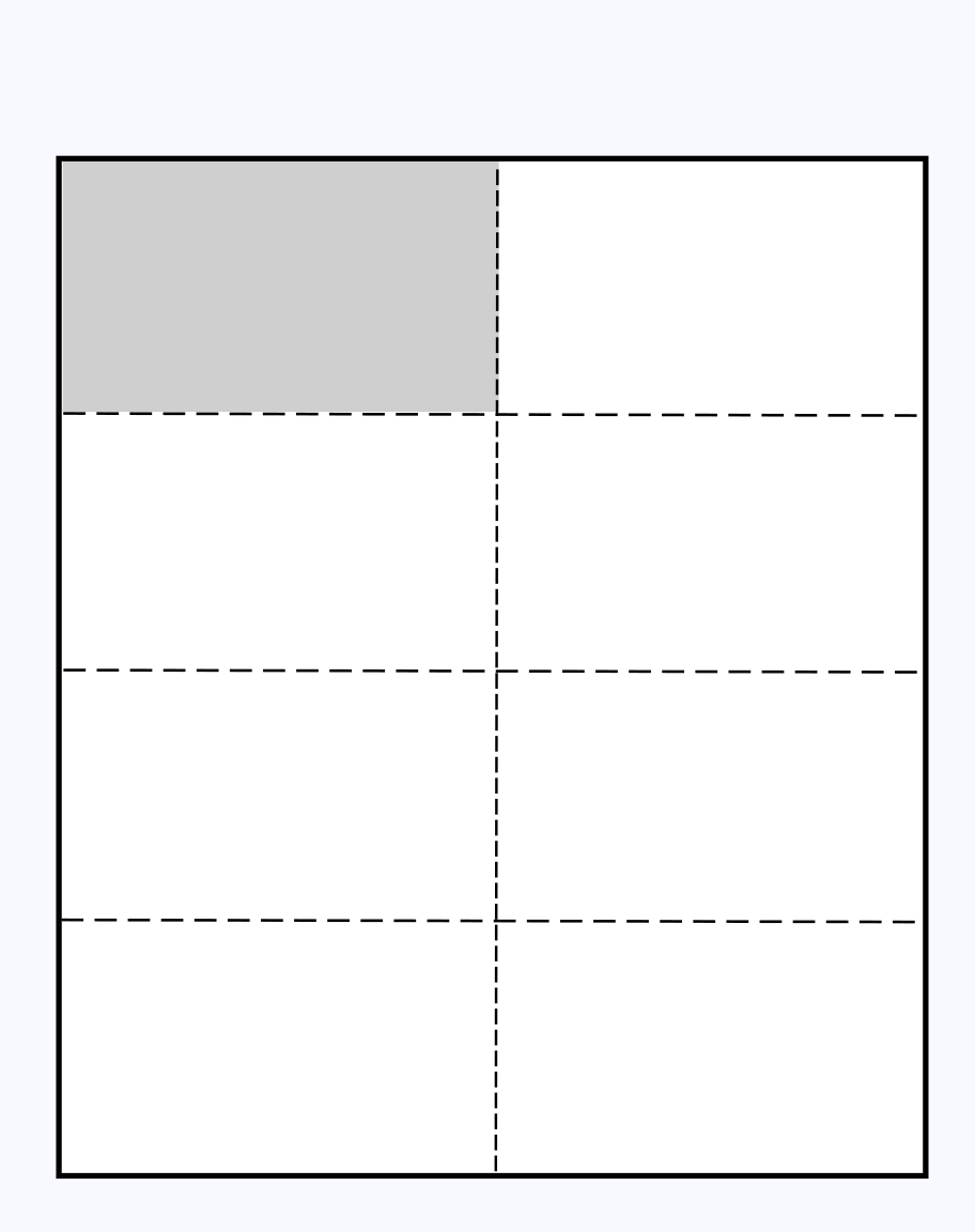 8-up perforated prayer card sheet template
